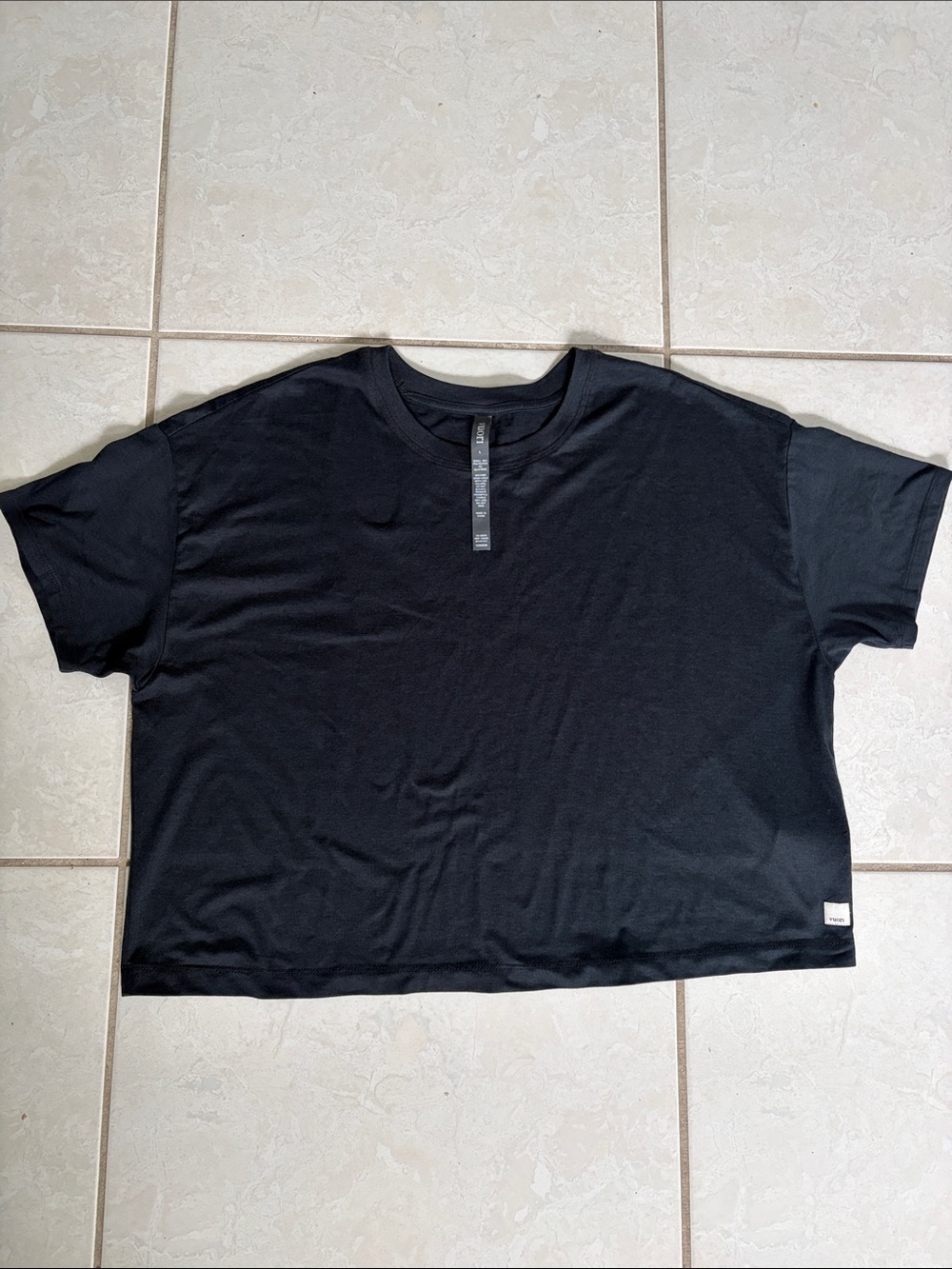 Vuori Black Crewneck Tee